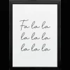 FA LA LA Canvas Framed Art