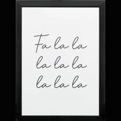 FA LA LA Canvas Framed Art