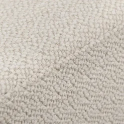 Fabric and Black Metal Bench