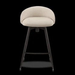 Fabric and Metal Bar Stool