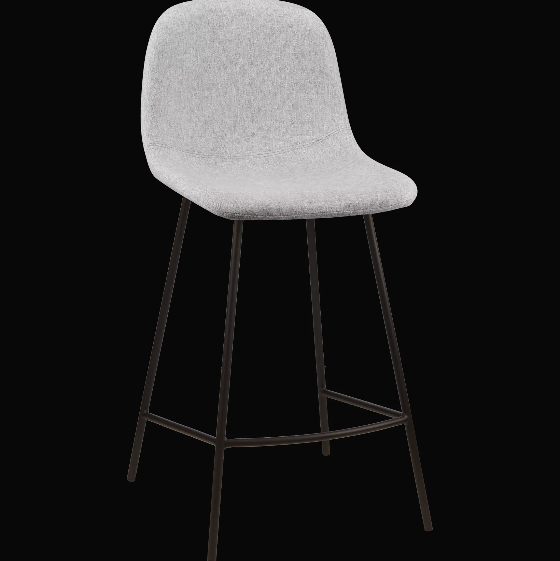Fabric and Metal Bar Stool