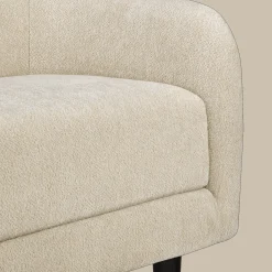 Fabric and Metal Bench