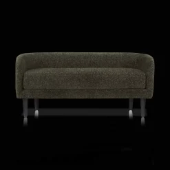 Fabric and Metal Bench