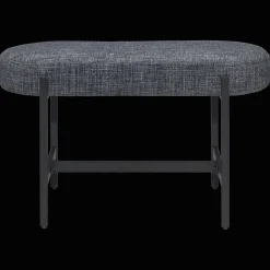 Fabric and Metal Bench