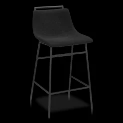 Fabric and Metal Counter Stool