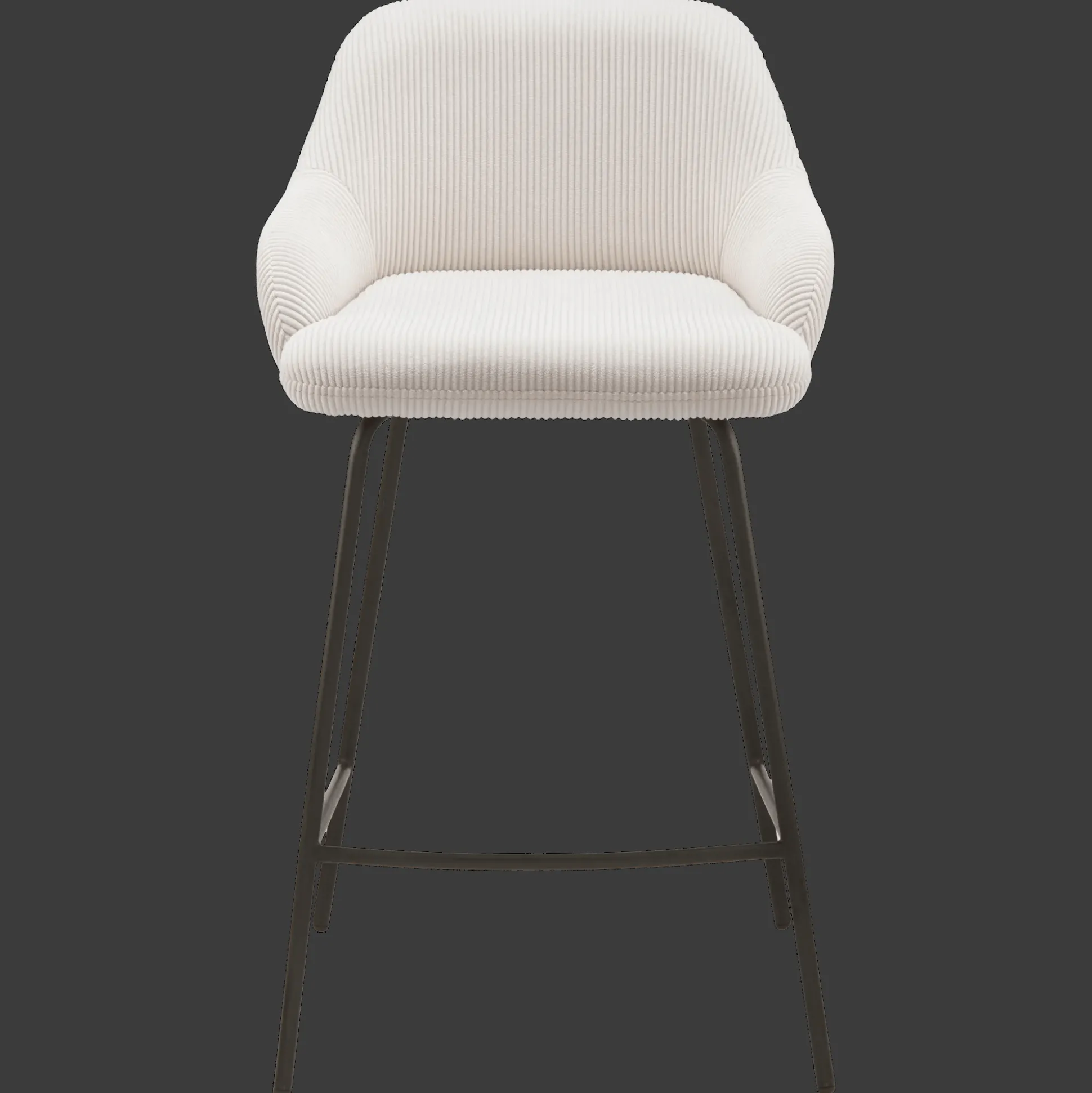 Fabric and Metal Counter Stool
