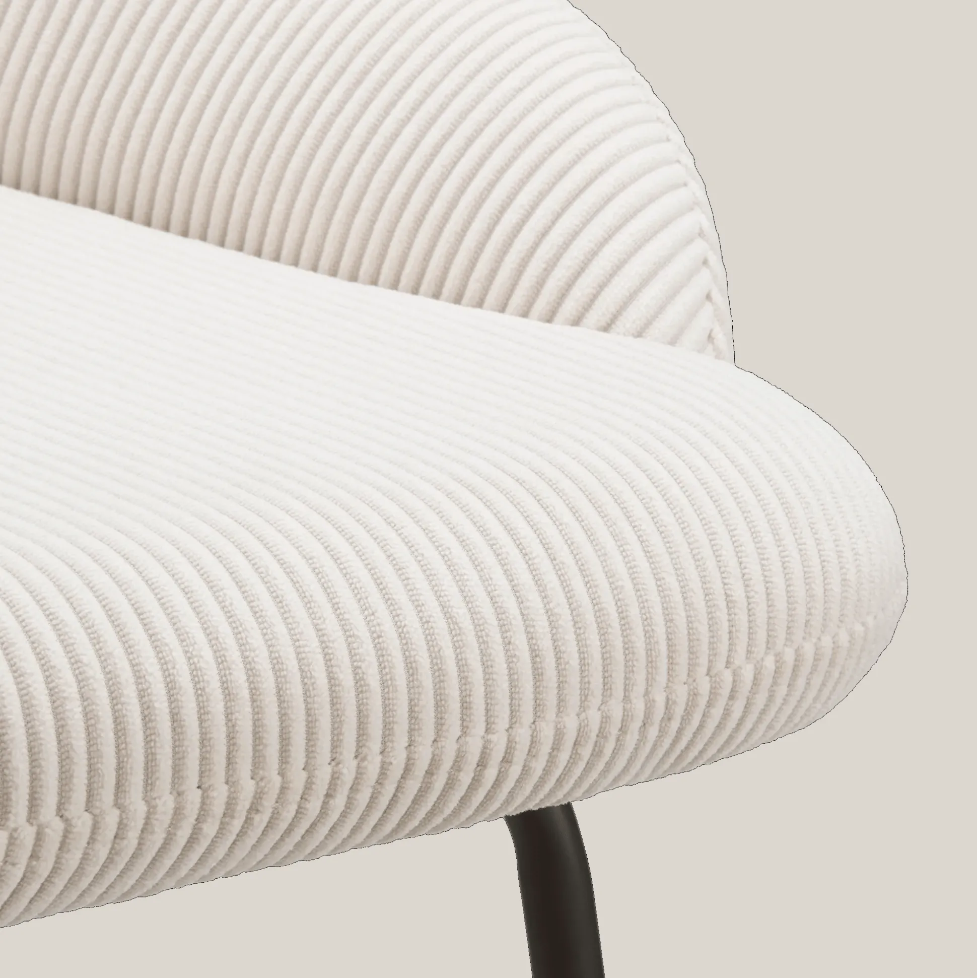 Fabric and Metal Counter Stool