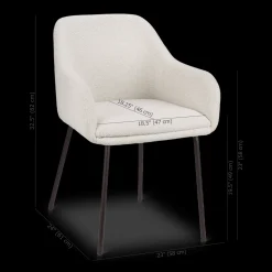 Fabric and Metal Dining Chair