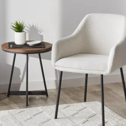 Fabric and Metal Dining Chair