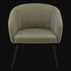 Fabric and Metal Wood Effect Accent Chair