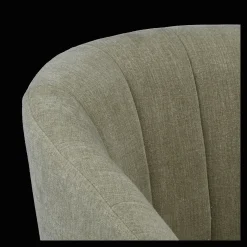 Fabric and Metal Wood Effect Accent Chair