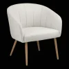 Fabric and Metal Wood Effect Accent Chair