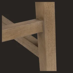 Fabric and Natural Wood Bar Stool