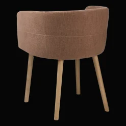 Fabric and Wood Accent Chair