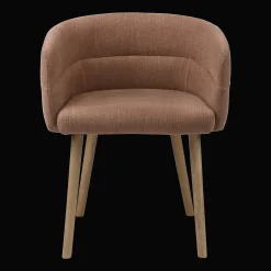 Fabric and Wood Accent Chair