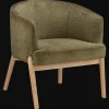 Fabric and Wood Accent Chair