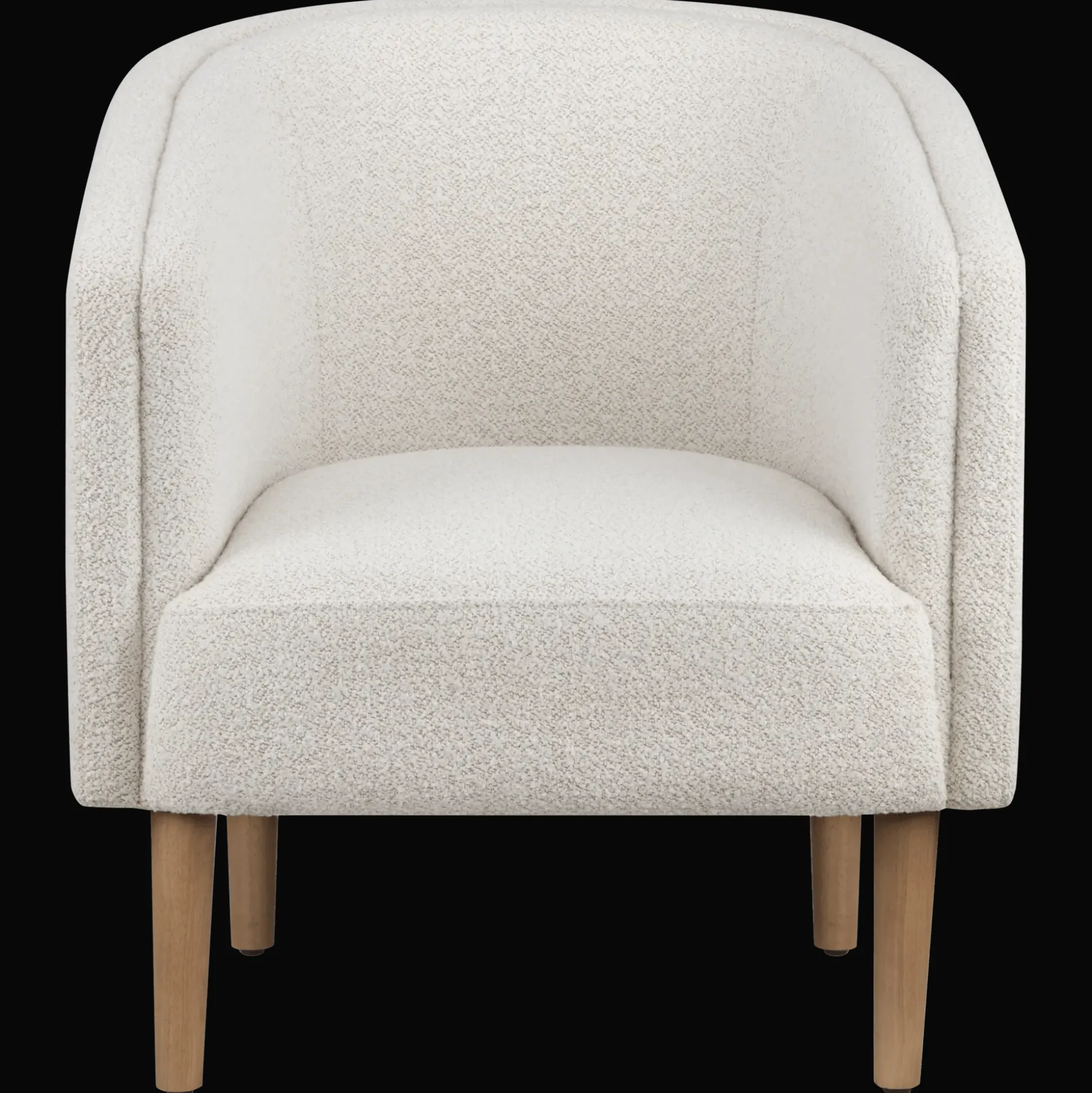 Fabric and wood accent chair