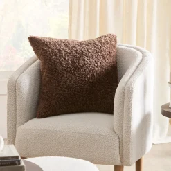 Fabric and wood accent chair