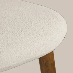 Fabric and Wood Counter Stool