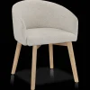 Fabric and Wood Dining Chair
