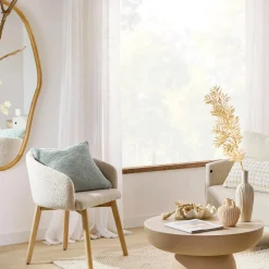 Fabric and Wood Dining Chair