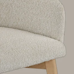 Fabric and Wood Dining Chair
