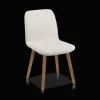 Fabric and Wood Dining Chair