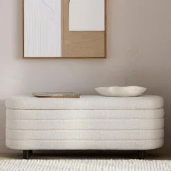 Fabric Ottoman with Storage