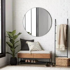 Fabric Wood and Metal Storage Bench with Shoe Rack