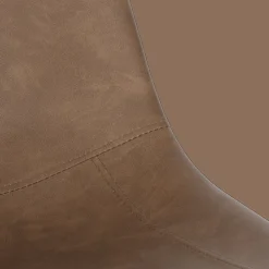 Faux Leather and Metal Adjustable Bar Stool