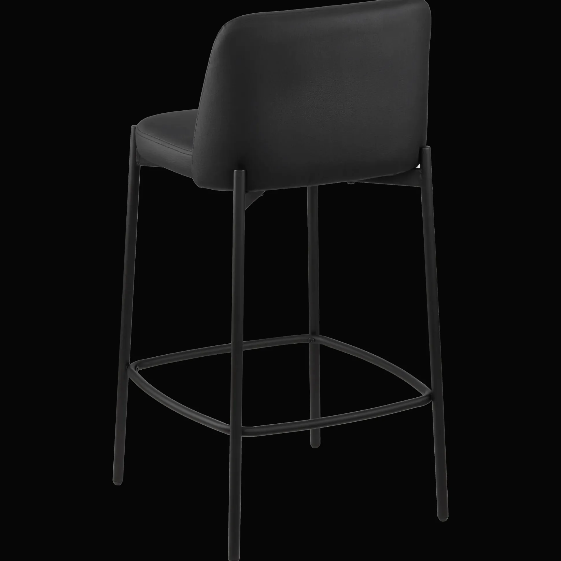 Faux Leather and Metal Bar Stool