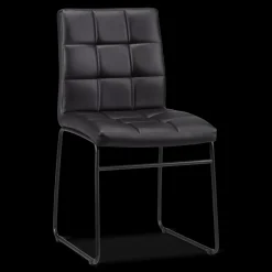 Faux Leather and Metal Dining Chair