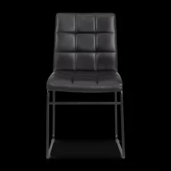 Faux Leather and Metal Dining Chair