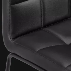 Faux Leather and Metal Dining Chair