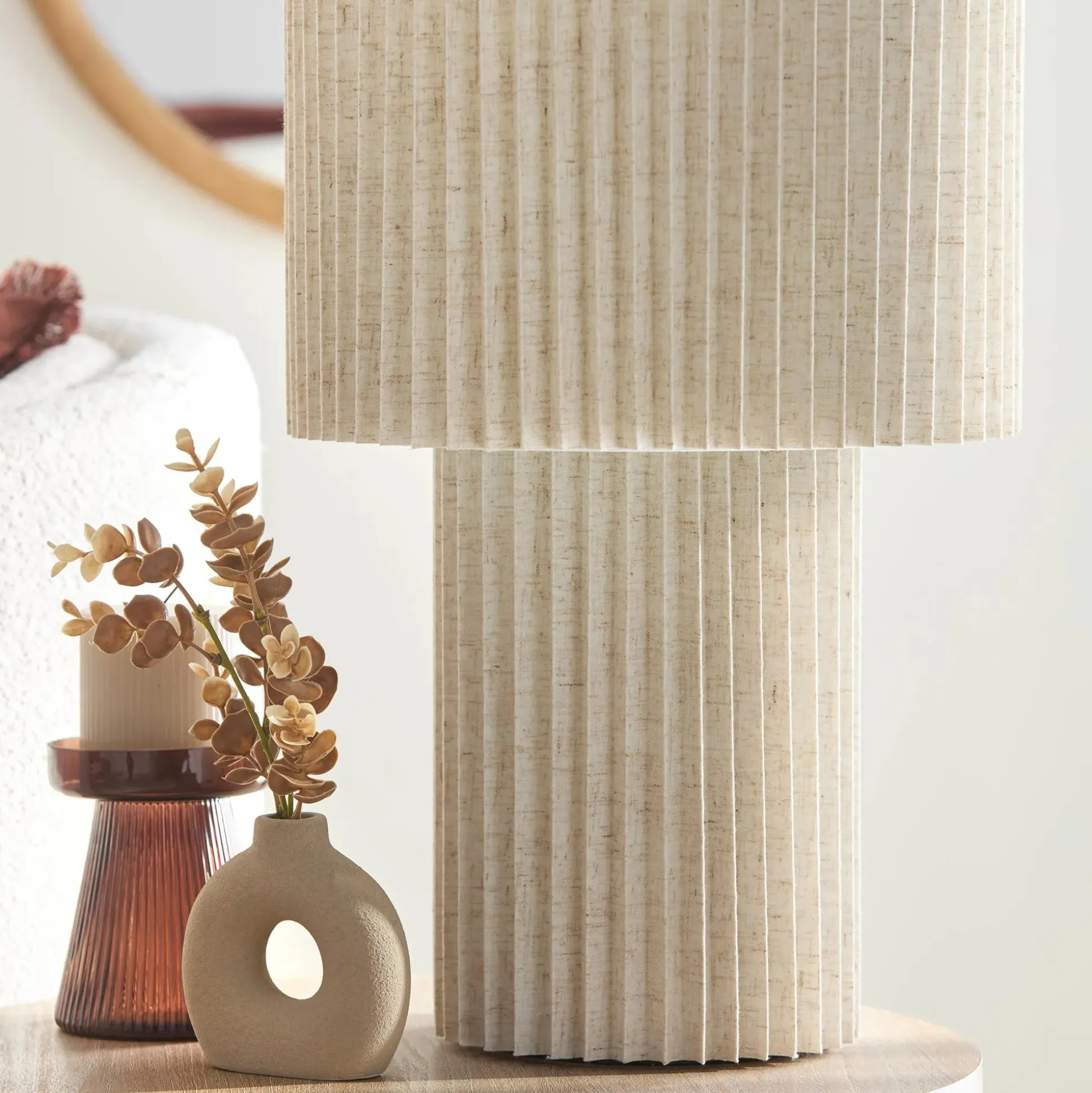 Fold Linen Table Lamp