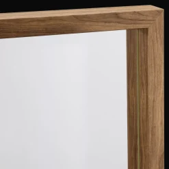 Full-Length Mirror with Wood-Like Frame