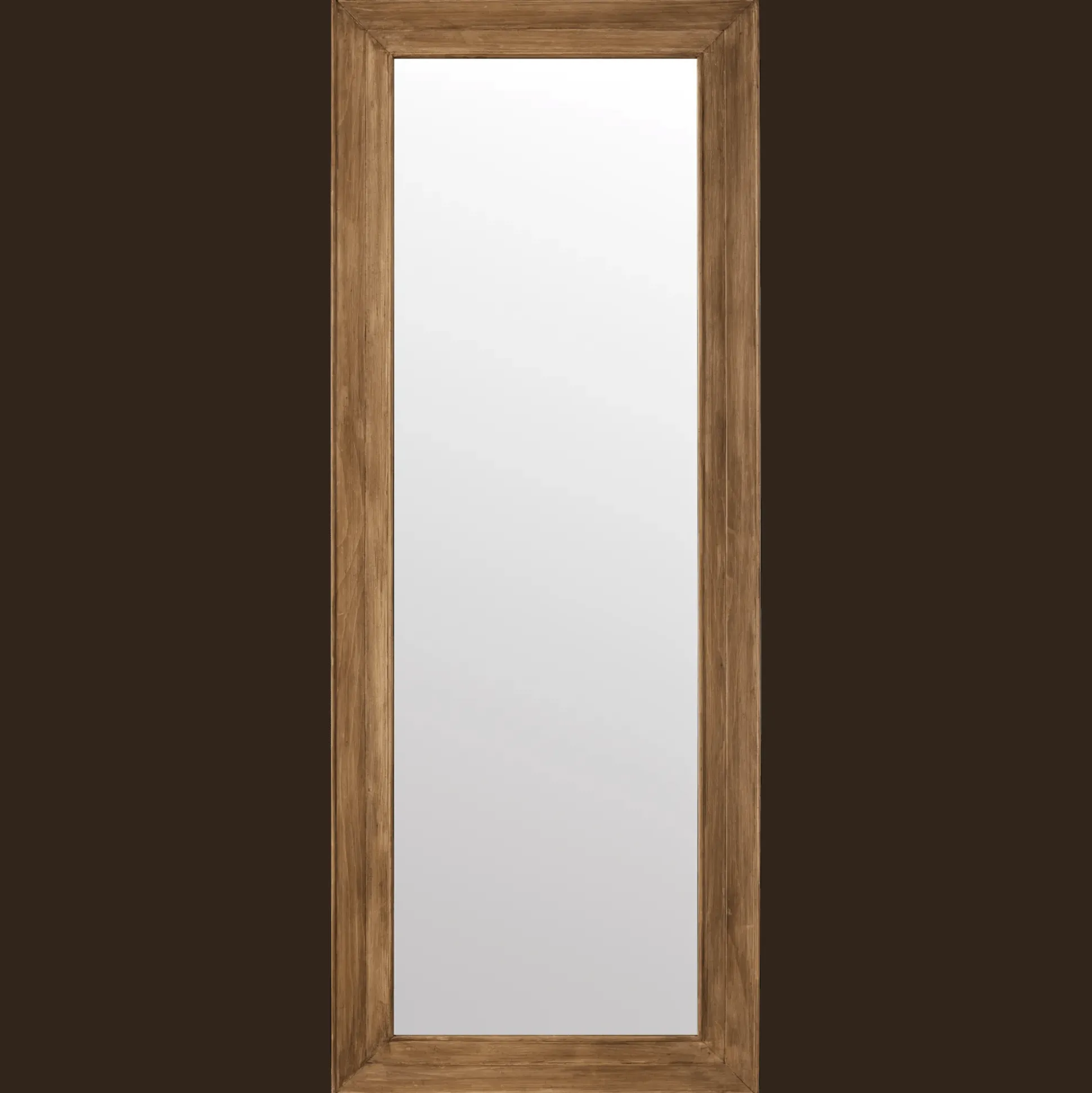 Full-Length Pine Wood Framed Mirror