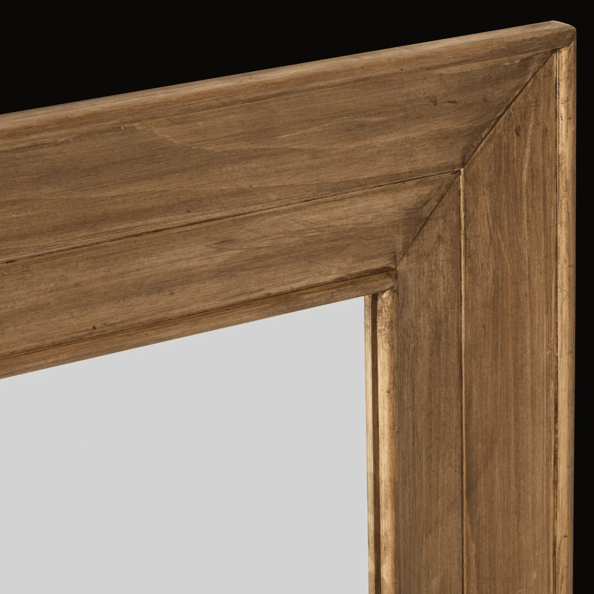 Full-Length Pine Wood Framed Mirror