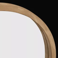 Full-Size Mirror with Wooden Arched Frame