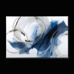 Gel-Embellished Abstract Framed Art