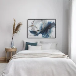 Gel-Embellished Abstract Framed Art