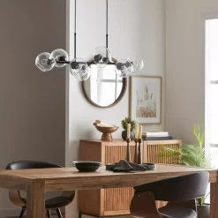 Glass and Metal Ceiling Lamp