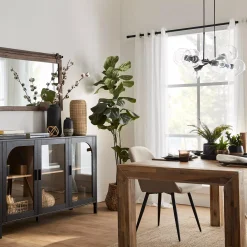 Glass and Metal Ceiling Lamp