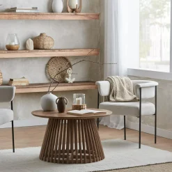 Glass and Wood Candle Holder