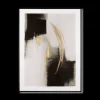 Gold Abstract Printed Framed Art
