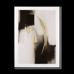 Gold Abstract Printed Framed Art