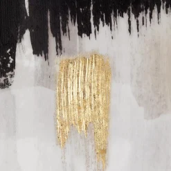 Gold Abstract Printed Framed Art