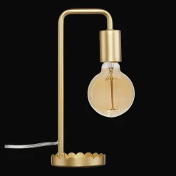 Gold Table Lamp With Scalloped Base