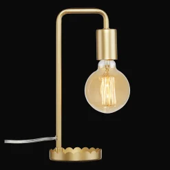 Gold Table Lamp With Scalloped Base