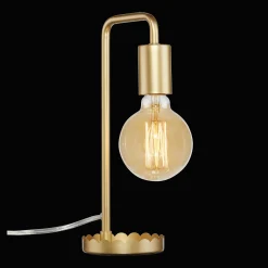 Gold Table Lamp With Scalloped Base
